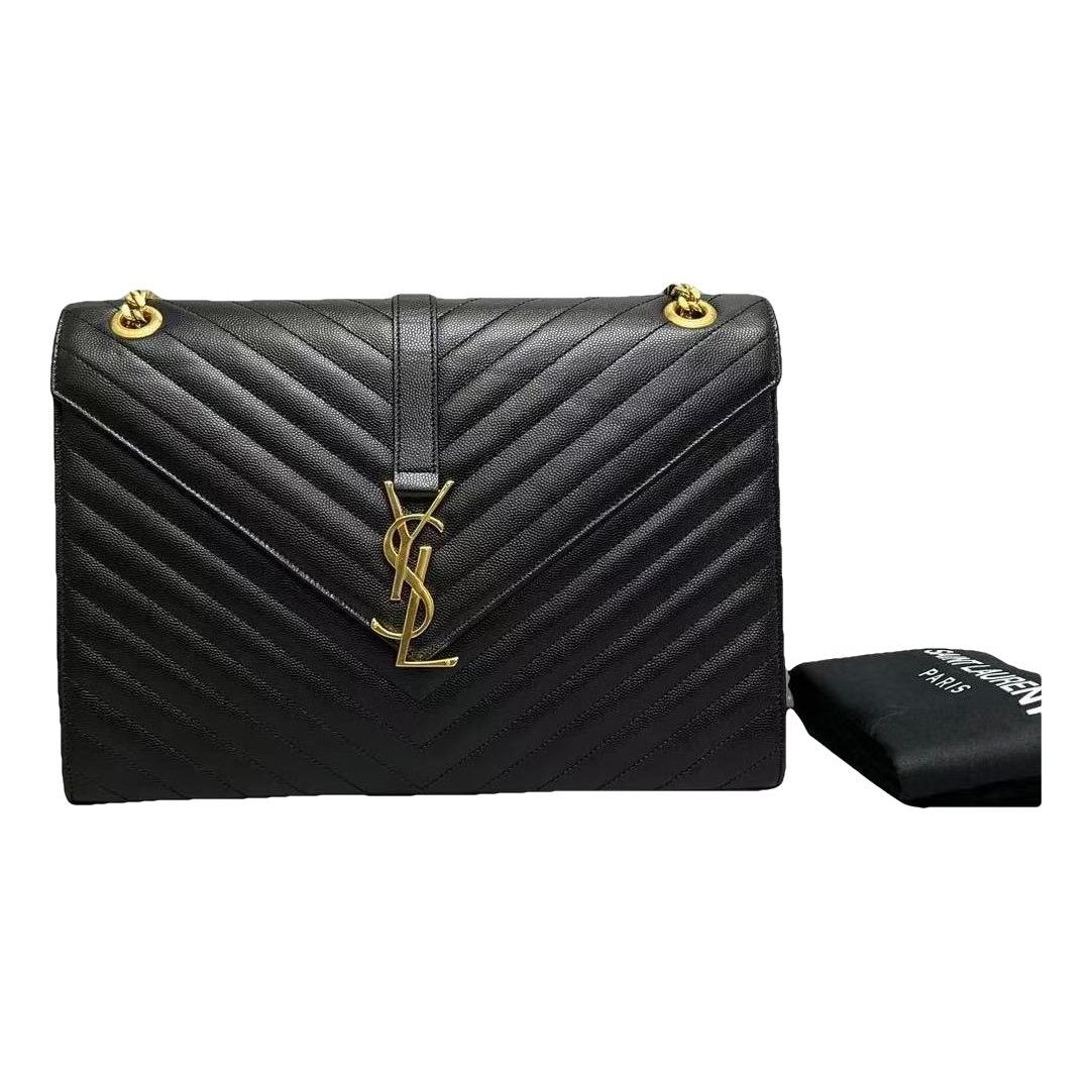 Envelope leather handbag