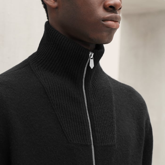Noir Cashmere "Maillon Chaine d'Ancre" Full-zip Jacket