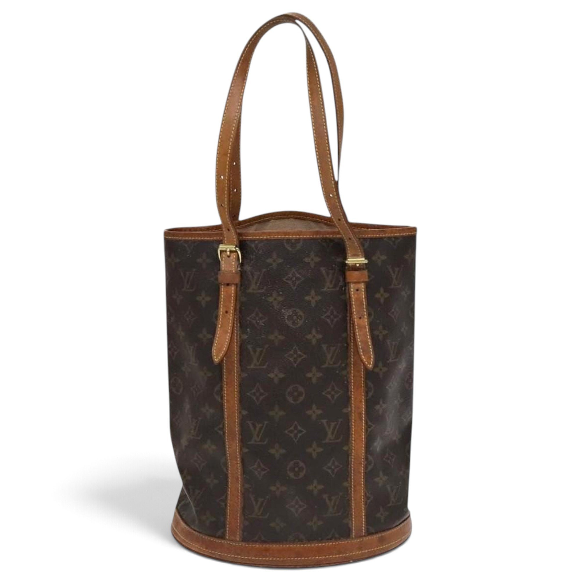 Bucket leather handbag