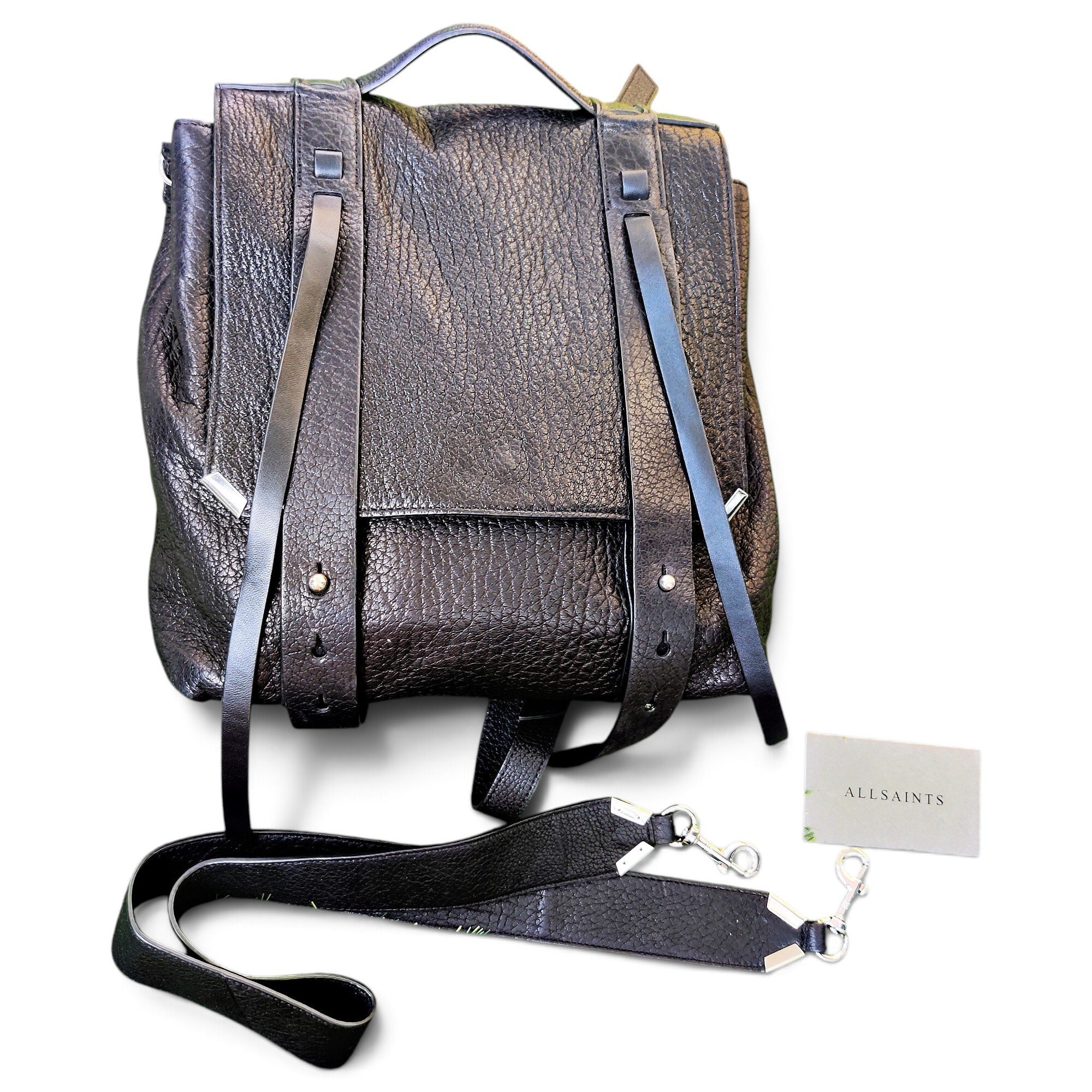 Leather backpack