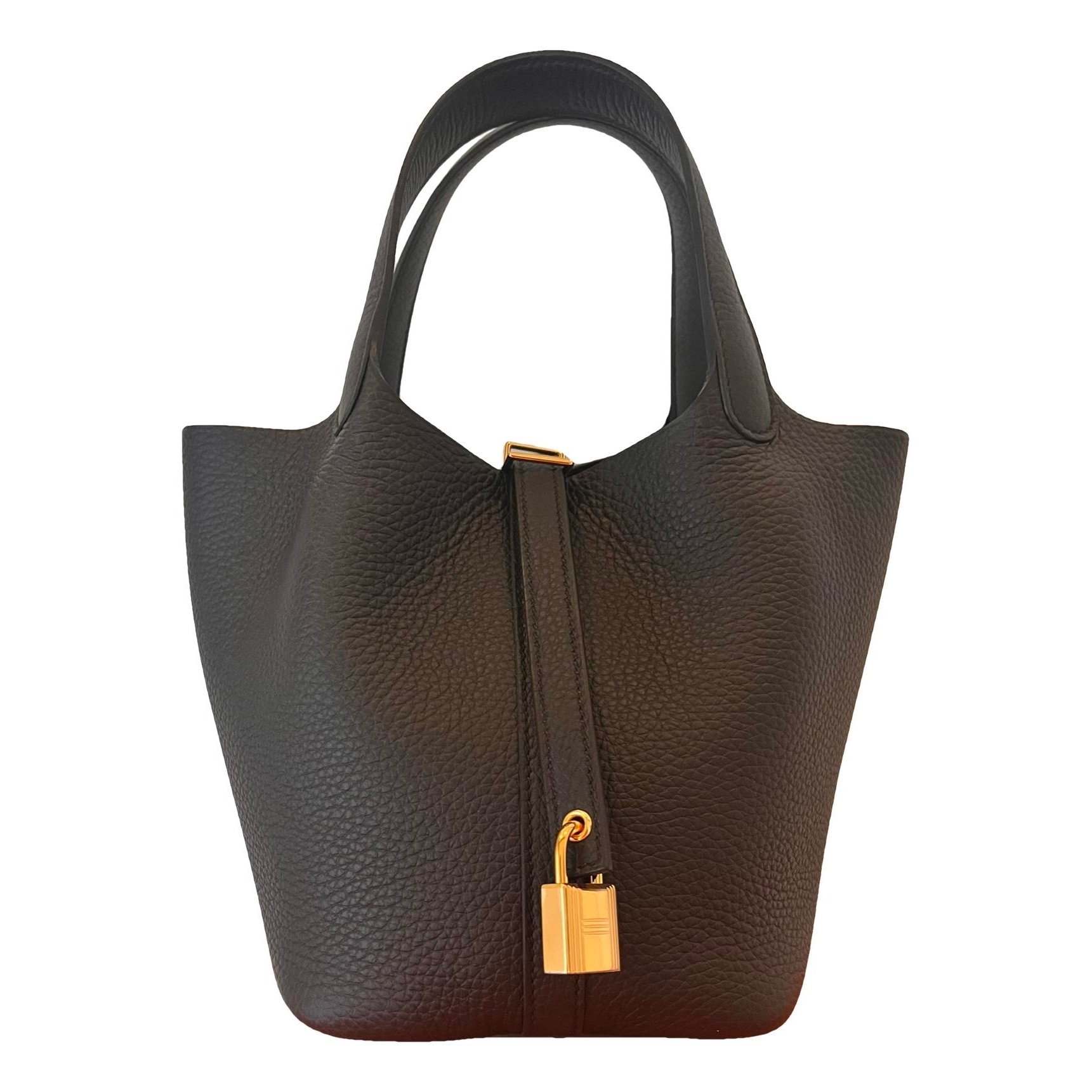 Hermes Picotin 18 Handbag Black Clemence Leather