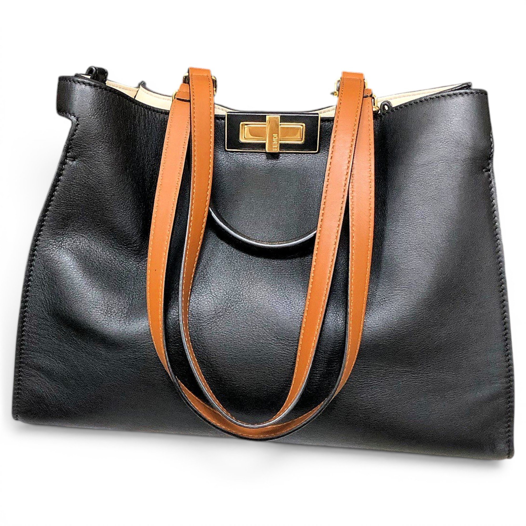 Peekaboo leather handbag