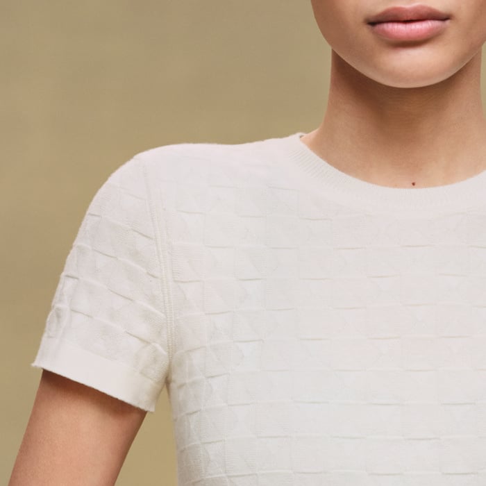 Blanc Naturel "Medor" Short-sleeve Sweater