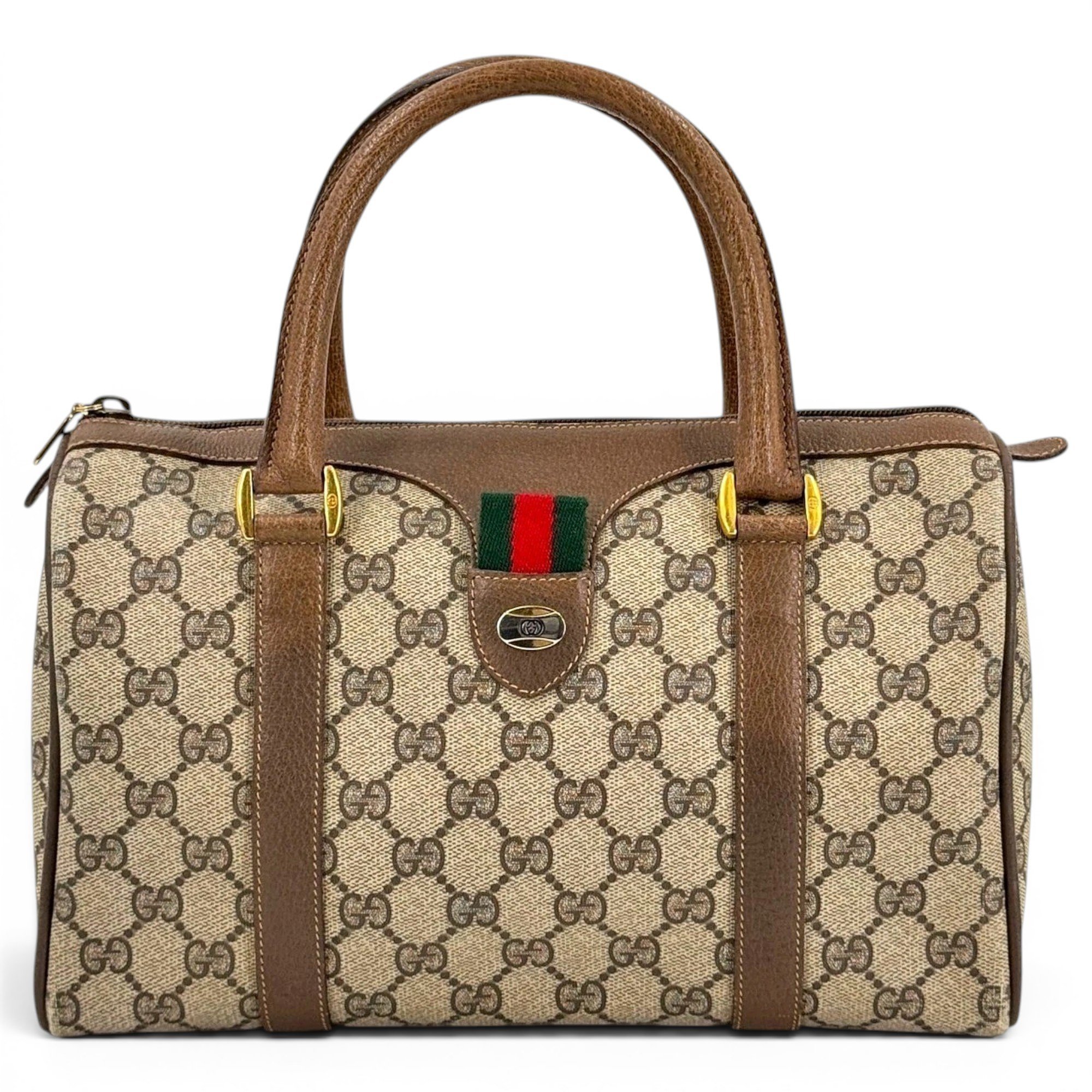 Ophidia Boston leather handbag