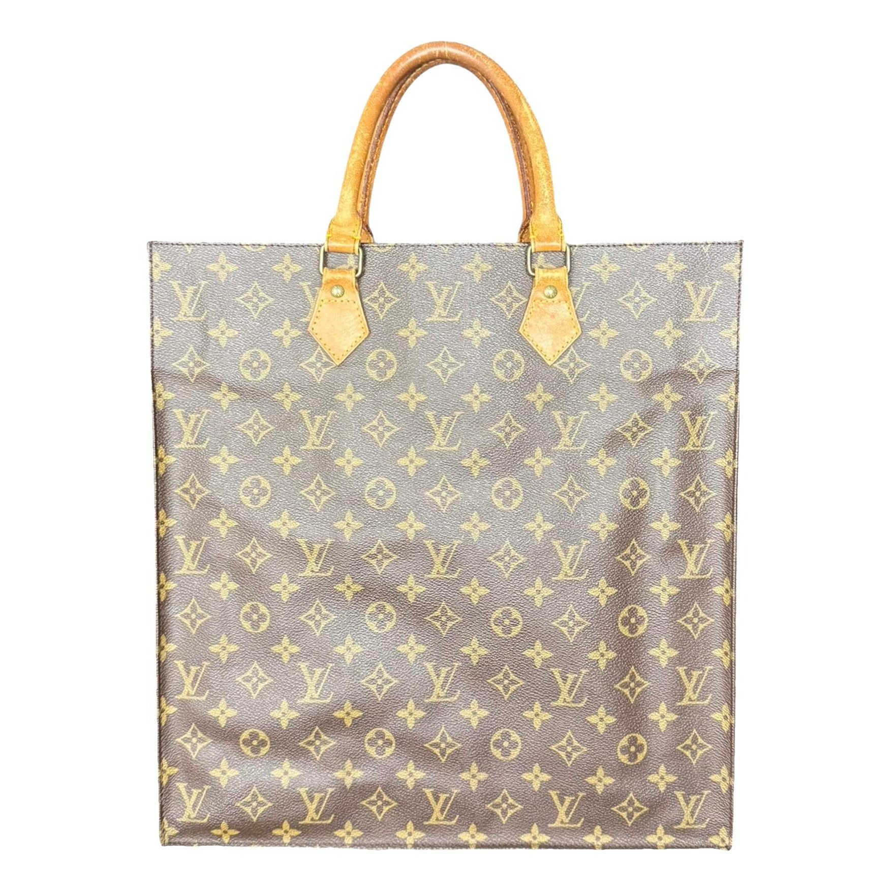 Plat leather handbag