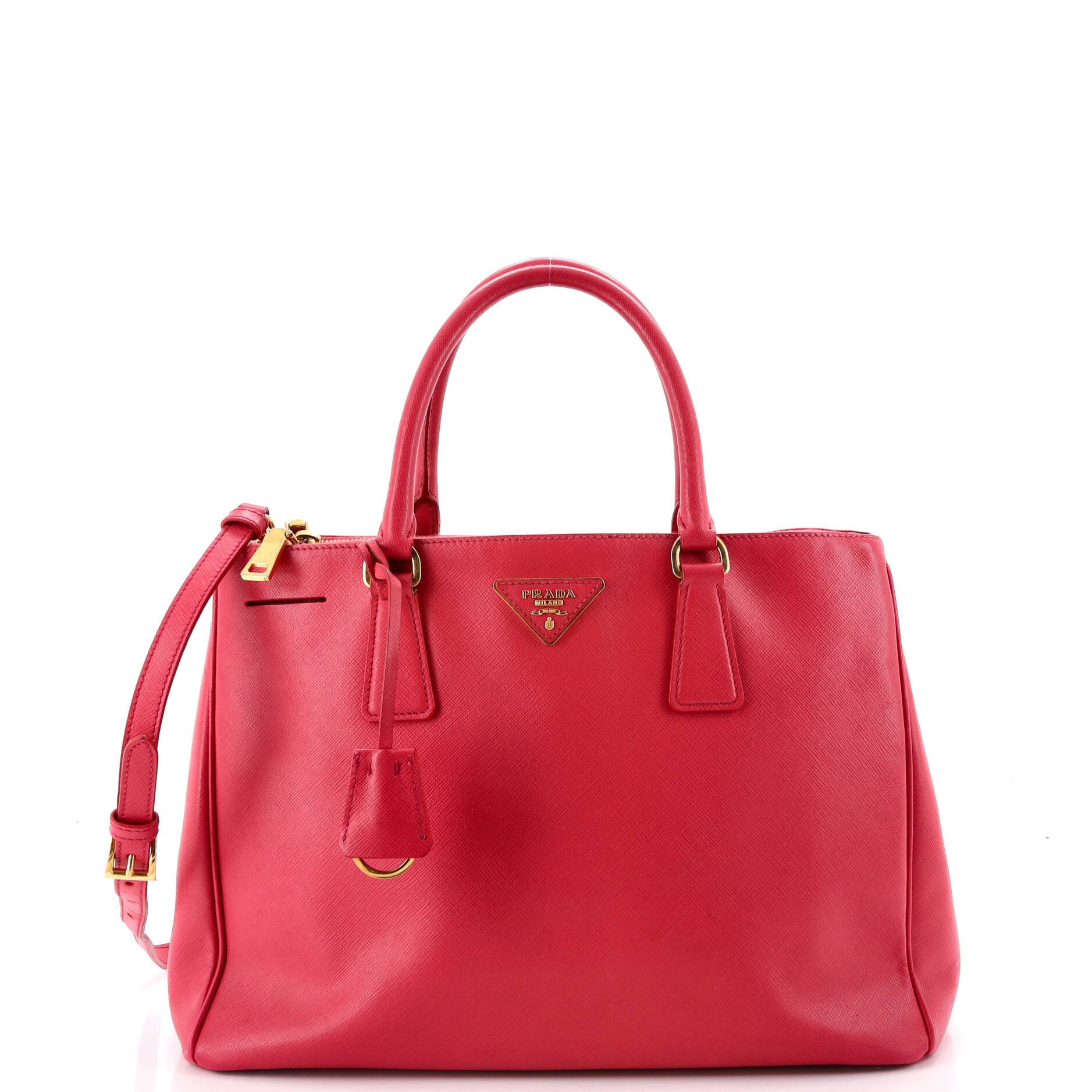 Double Zip Lux Tote Saffiano Leather Medium