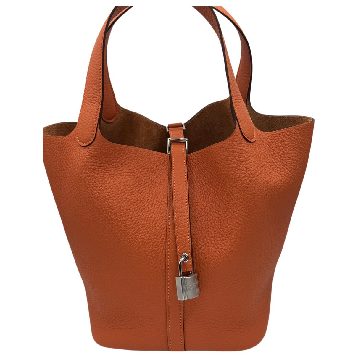 Hermes Picotin 22 Handbag Orange Clemence Leather 2026