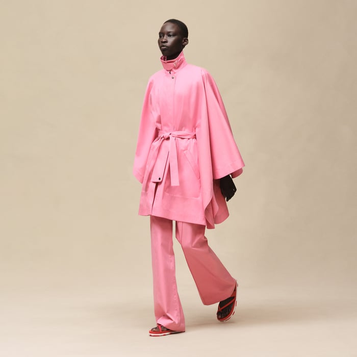 Rose Bonbon Cape Coat