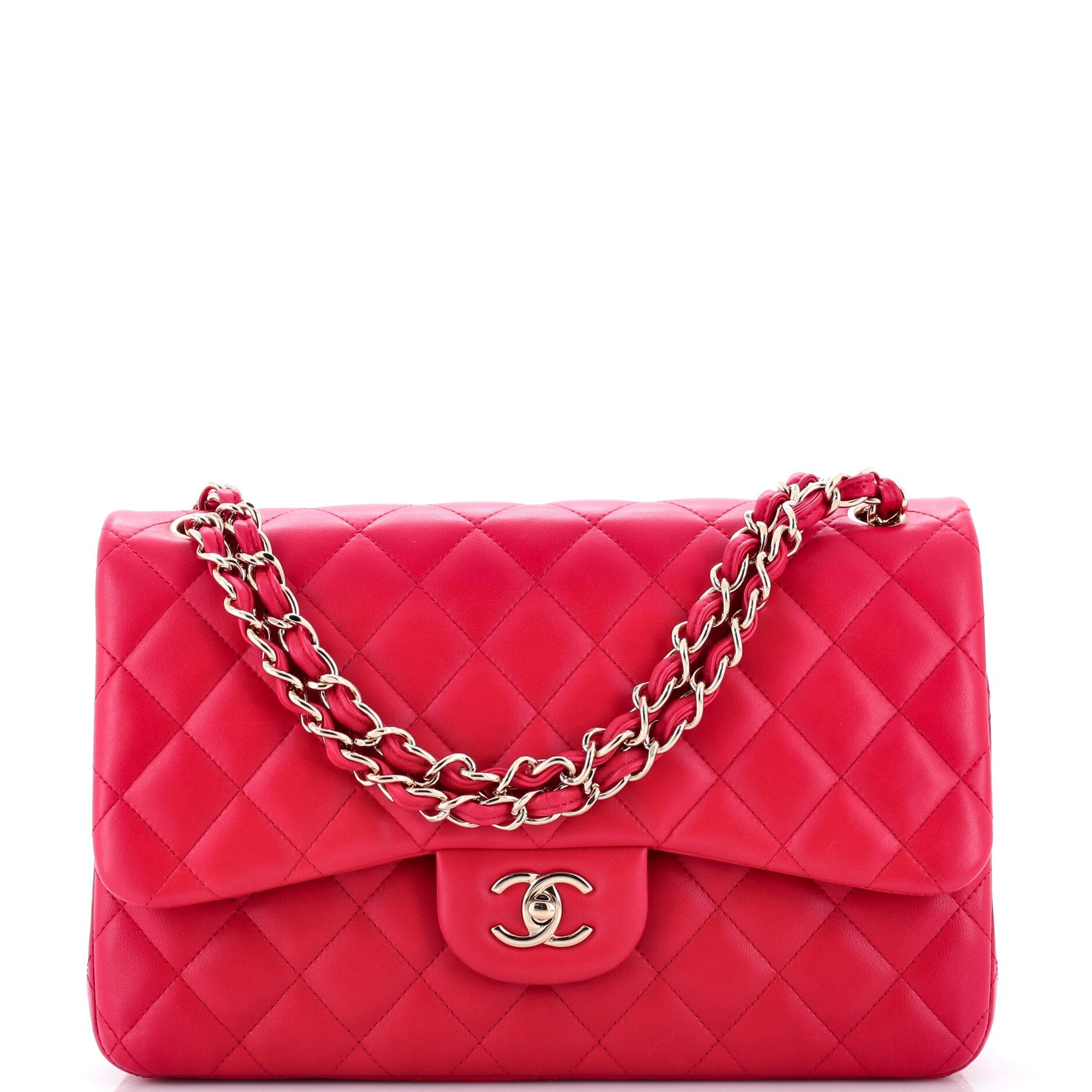 Chanel Classic Double Flap Bag Quilted Lambskin Jumbo