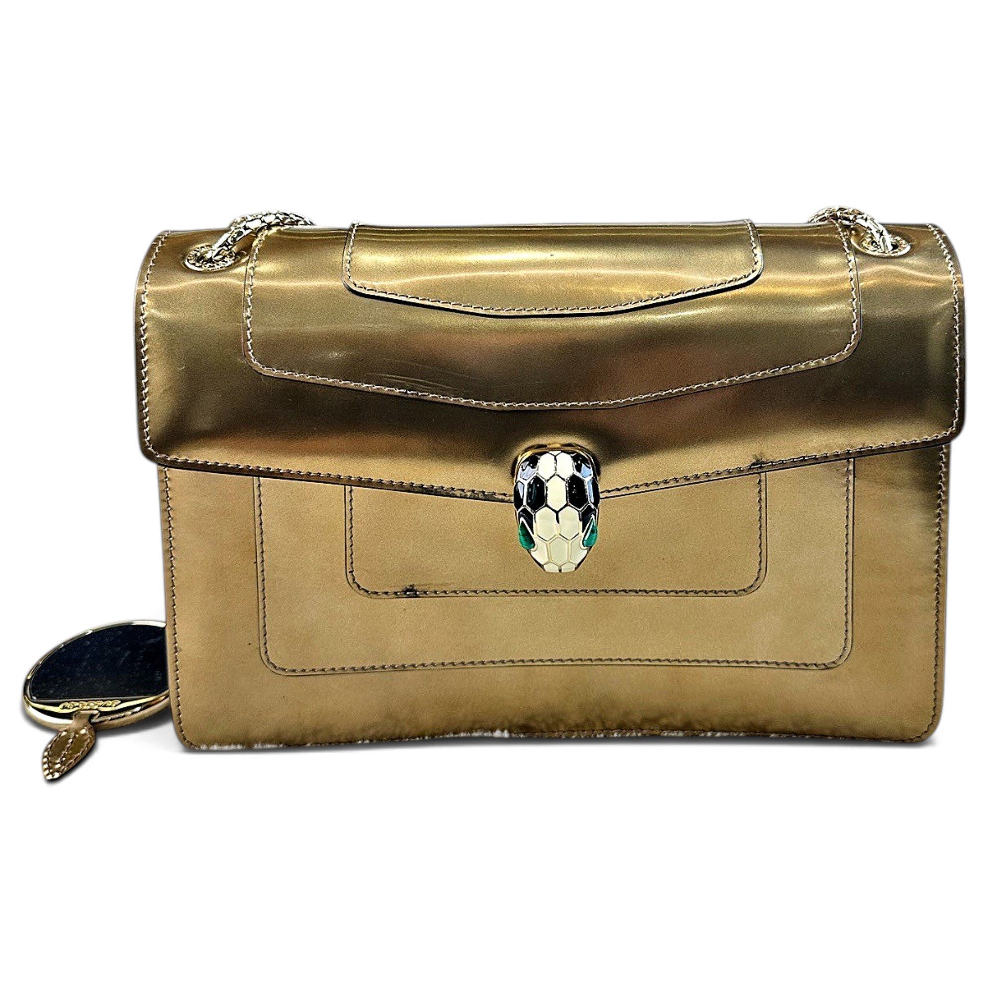Serpenti patent leather crossbody bag