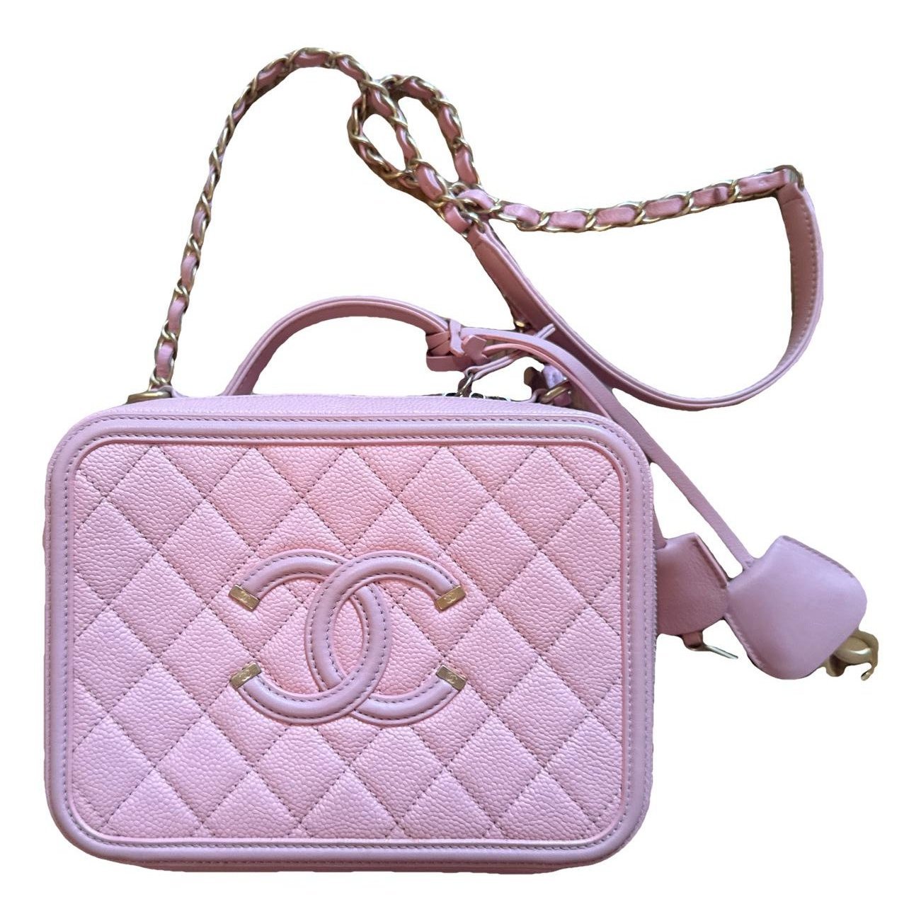 Vanity leather handbag
