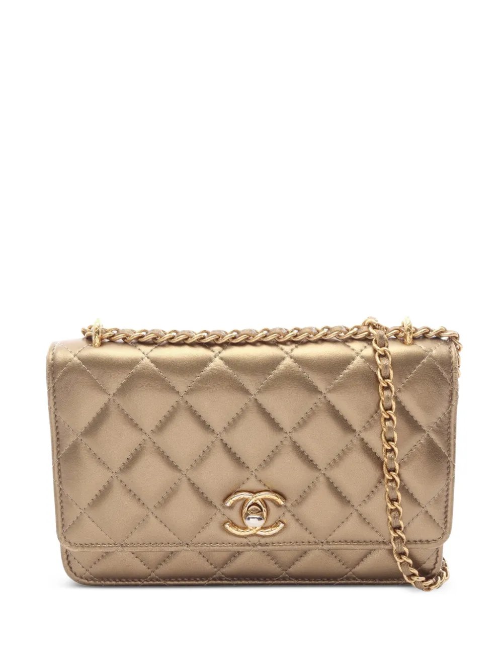 Matelassé leather chain mini bag