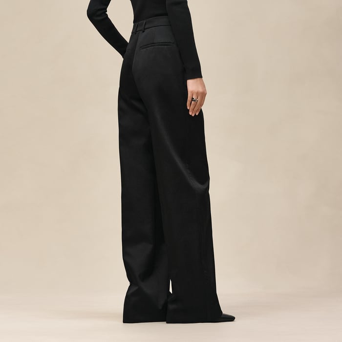 Noir High-waisted Wide Pants