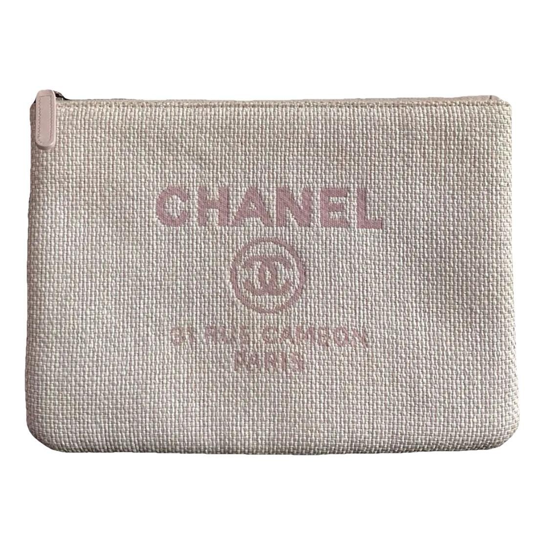 Deauville linen clutch bag