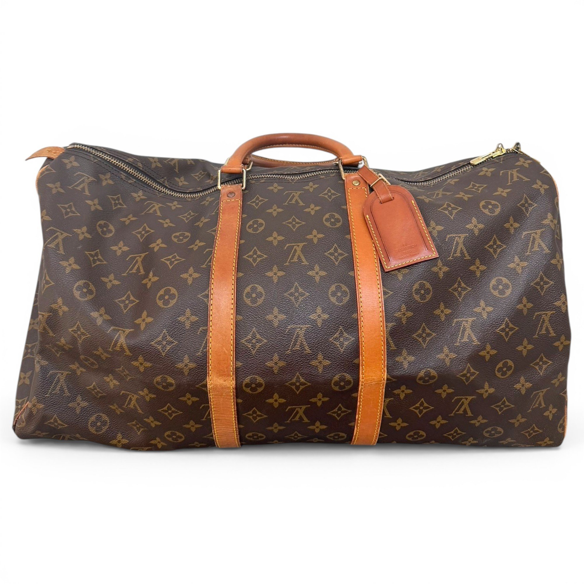 Keepall leather travel bag