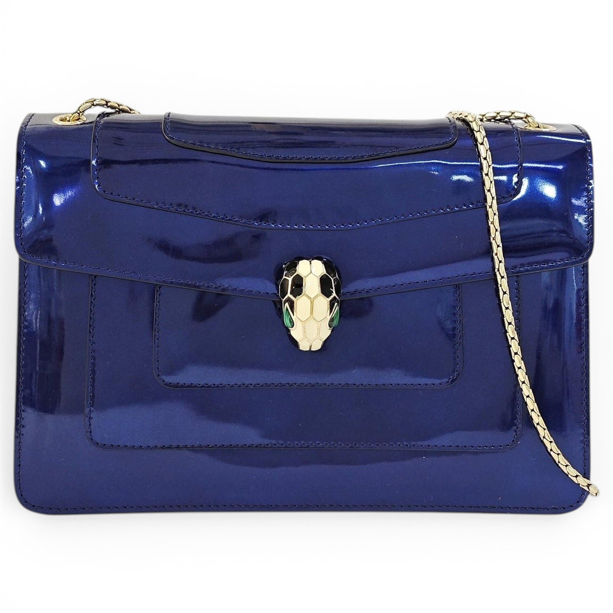 Patent leather handbag