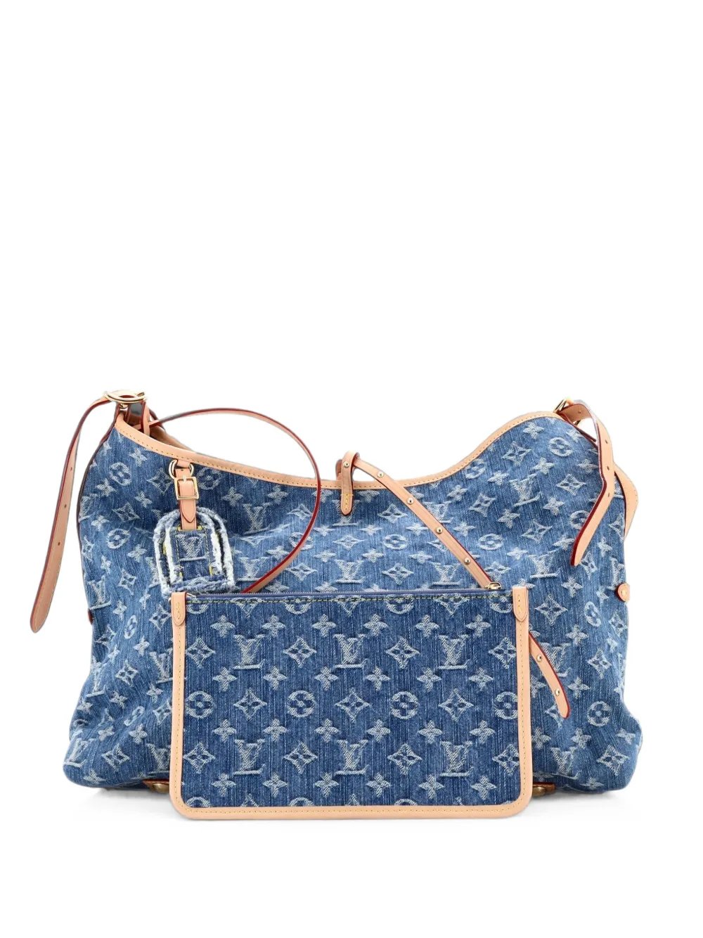 CarryAll Monogram Denim MM hobo bag