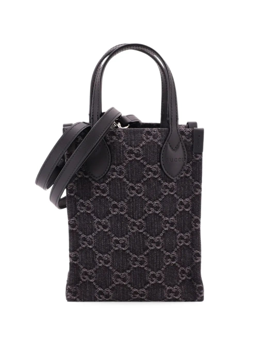 Vertical GG Denim Mini tote bag
