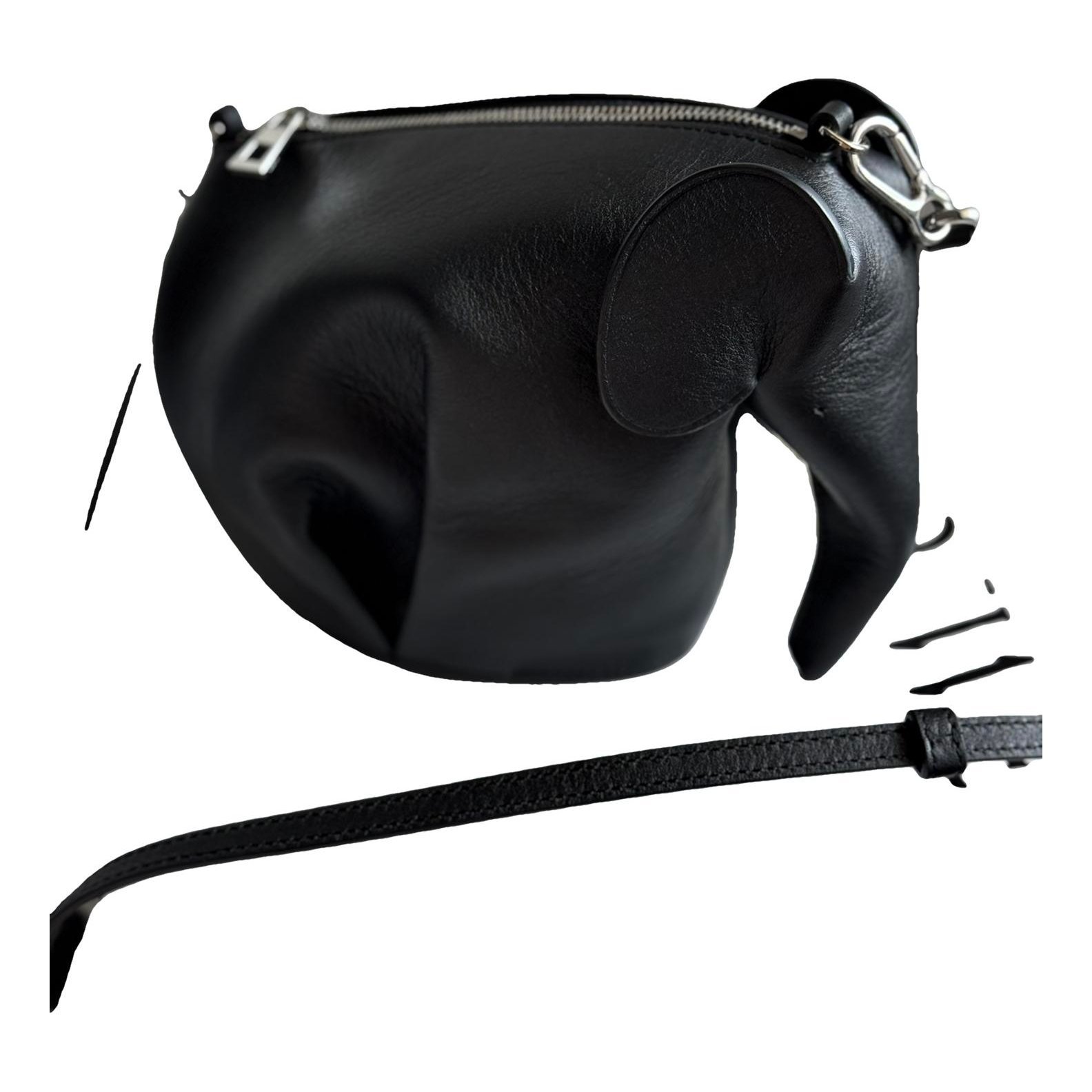 Animals leather crossbody bag