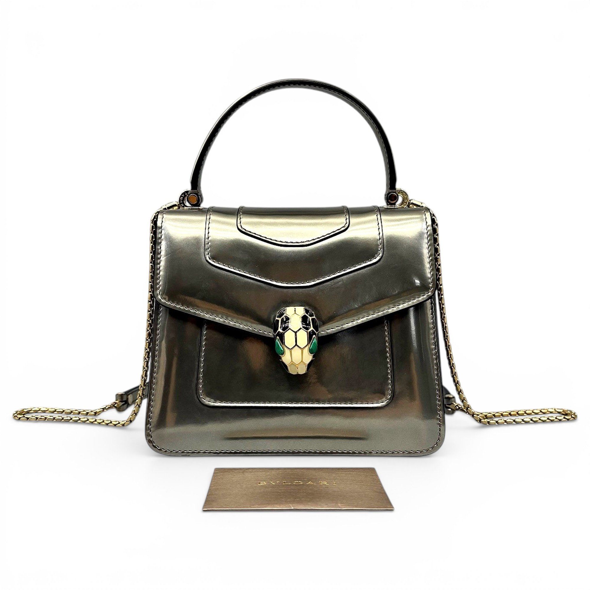Serpenti leather handbag