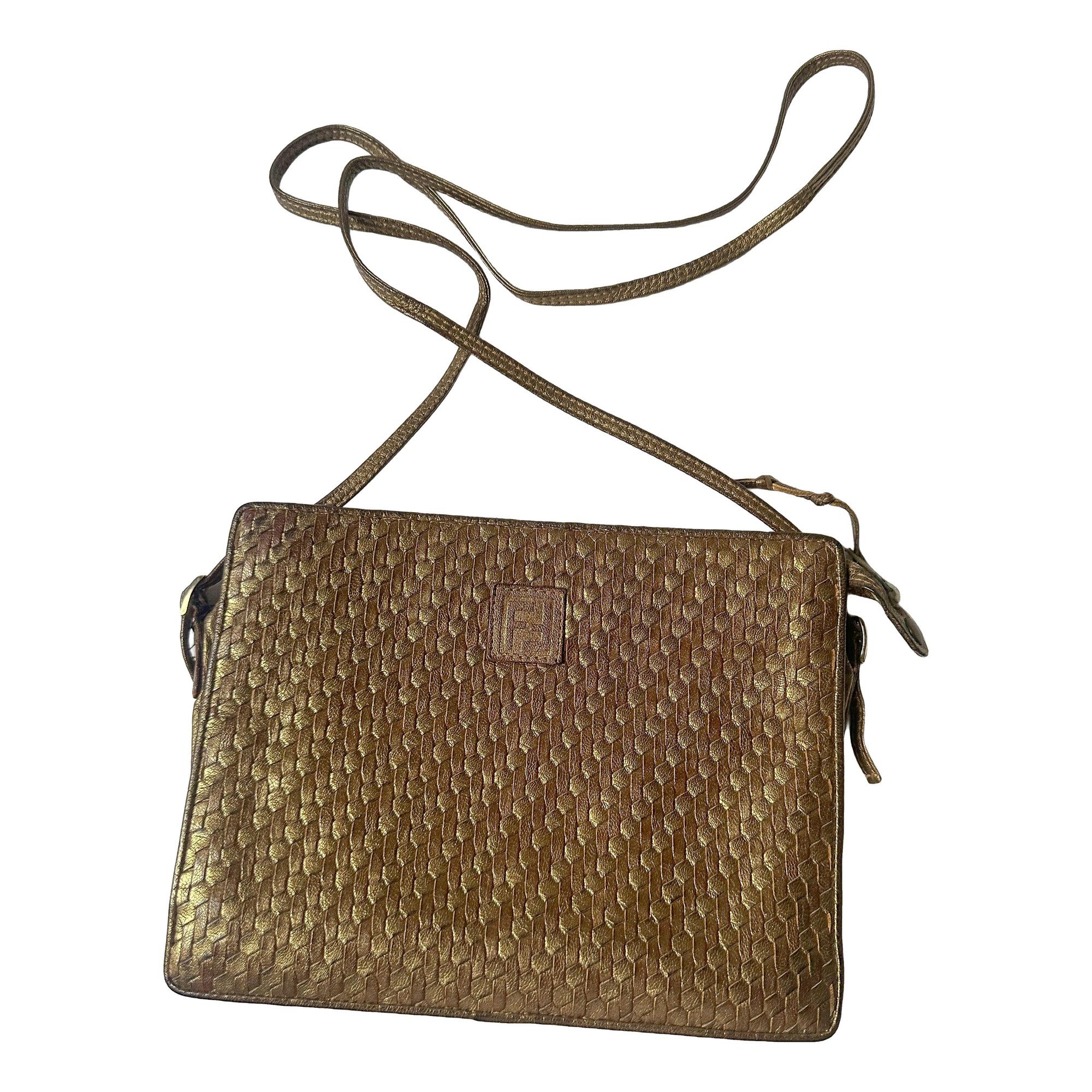 Leather clutch bag