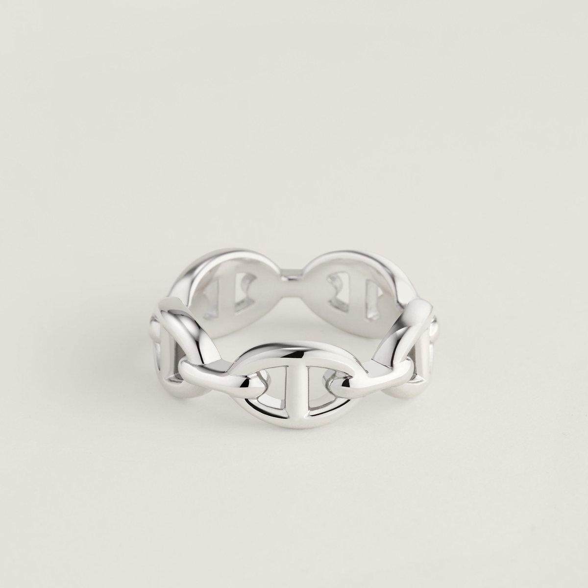 Sans Coloris Chaine D'Ancre Enchainee Ring, Small Model
