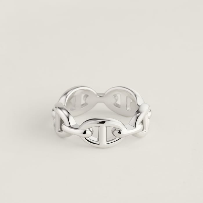 Sans Coloris Chaine d'Ancre Enchainee Ring, Small Model