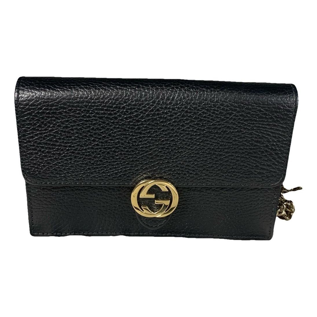 Interlocking leather handbag