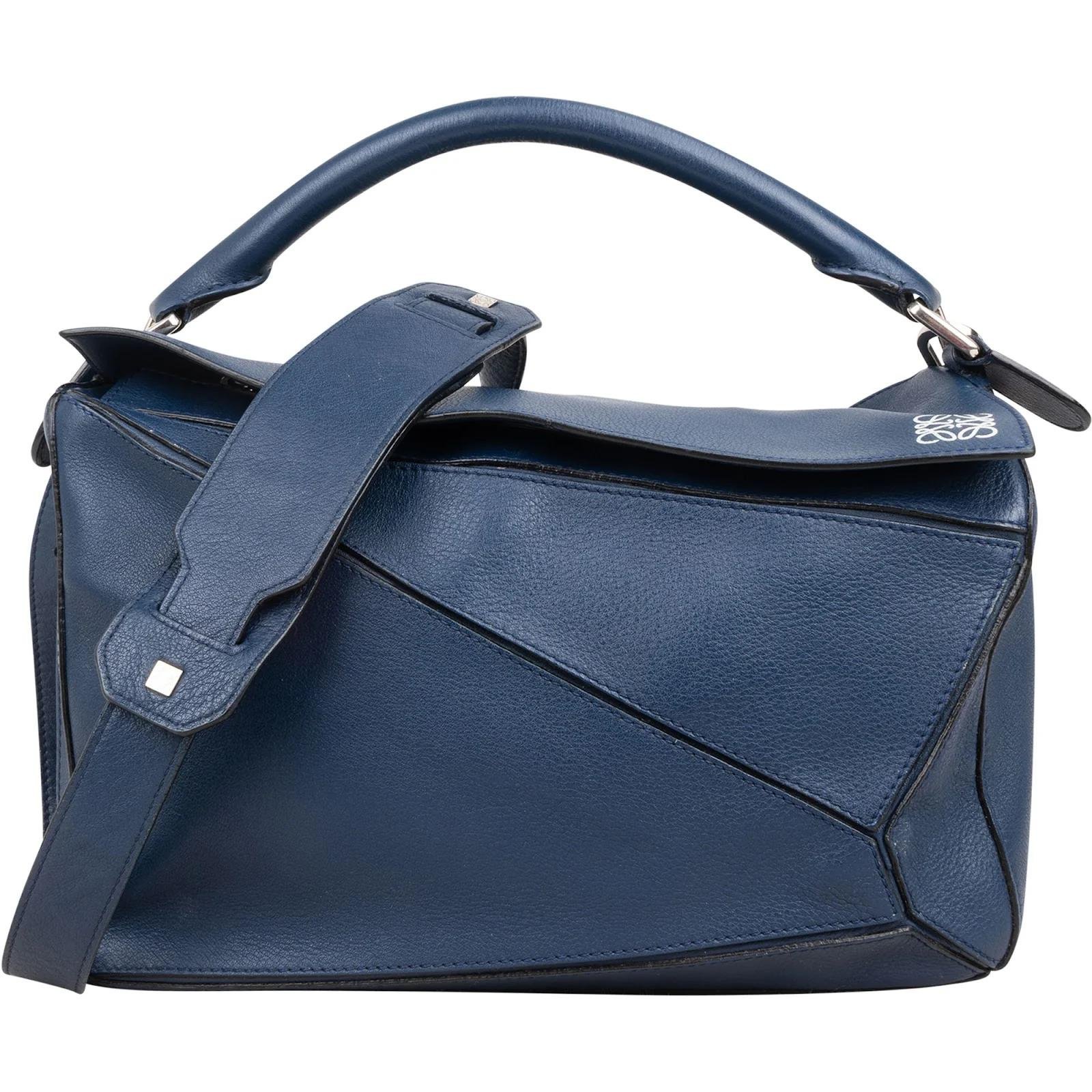 Puzzle leather handbag