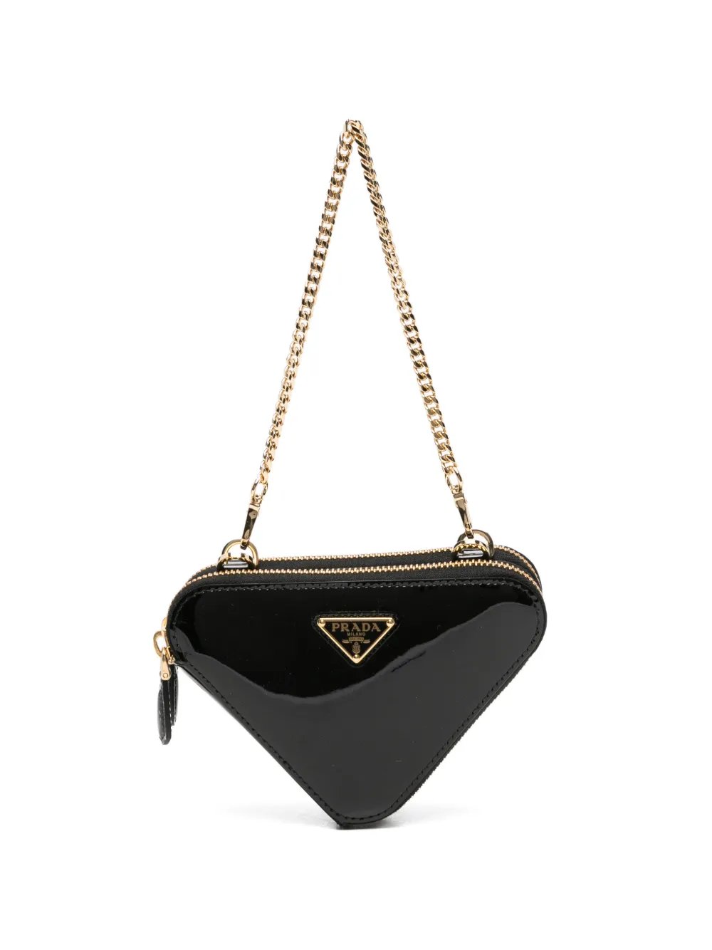 Triangle logo clutch bag