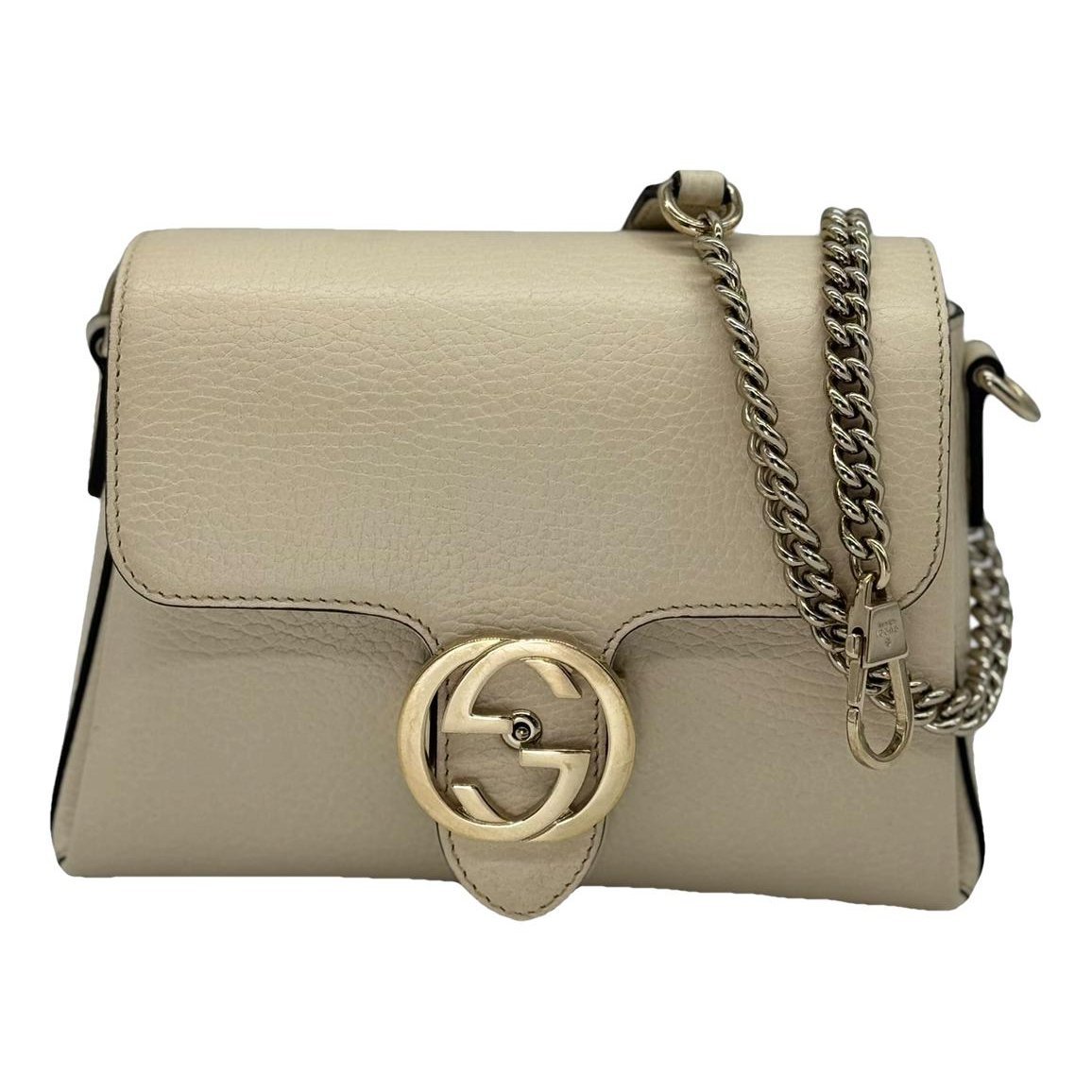 Interlocking leather crossbody bag