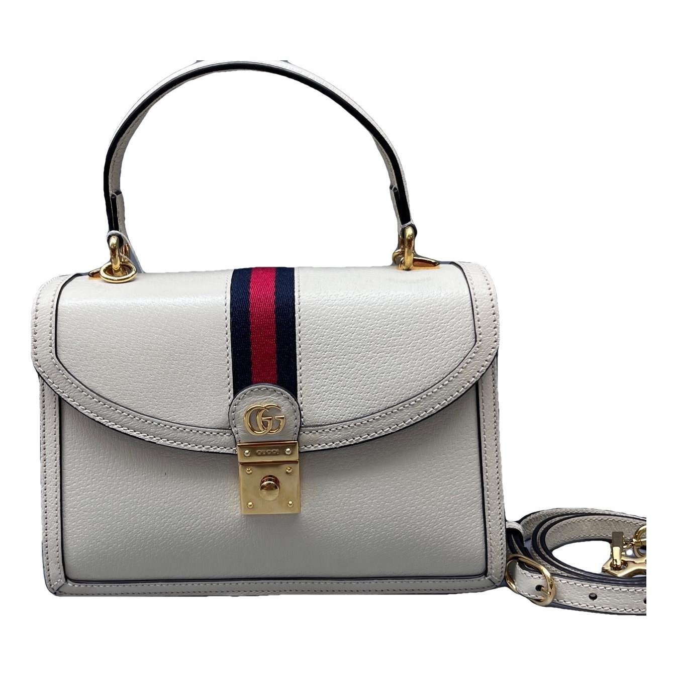 Ophidia Flap Top Handle leather handbag