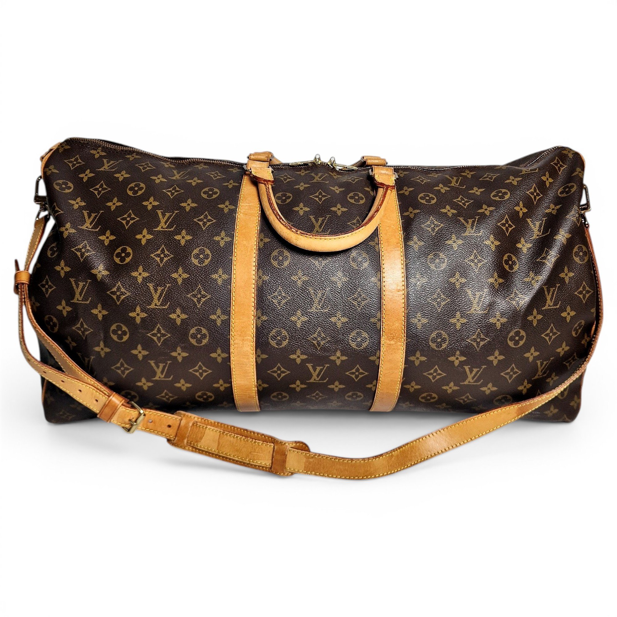 Keepall leather travel bag