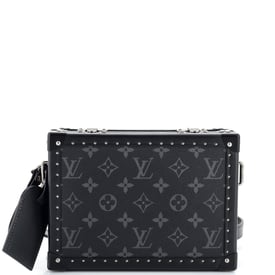 Louis Vuitton Clutch Box Bag Monogram Eclipse and Leather