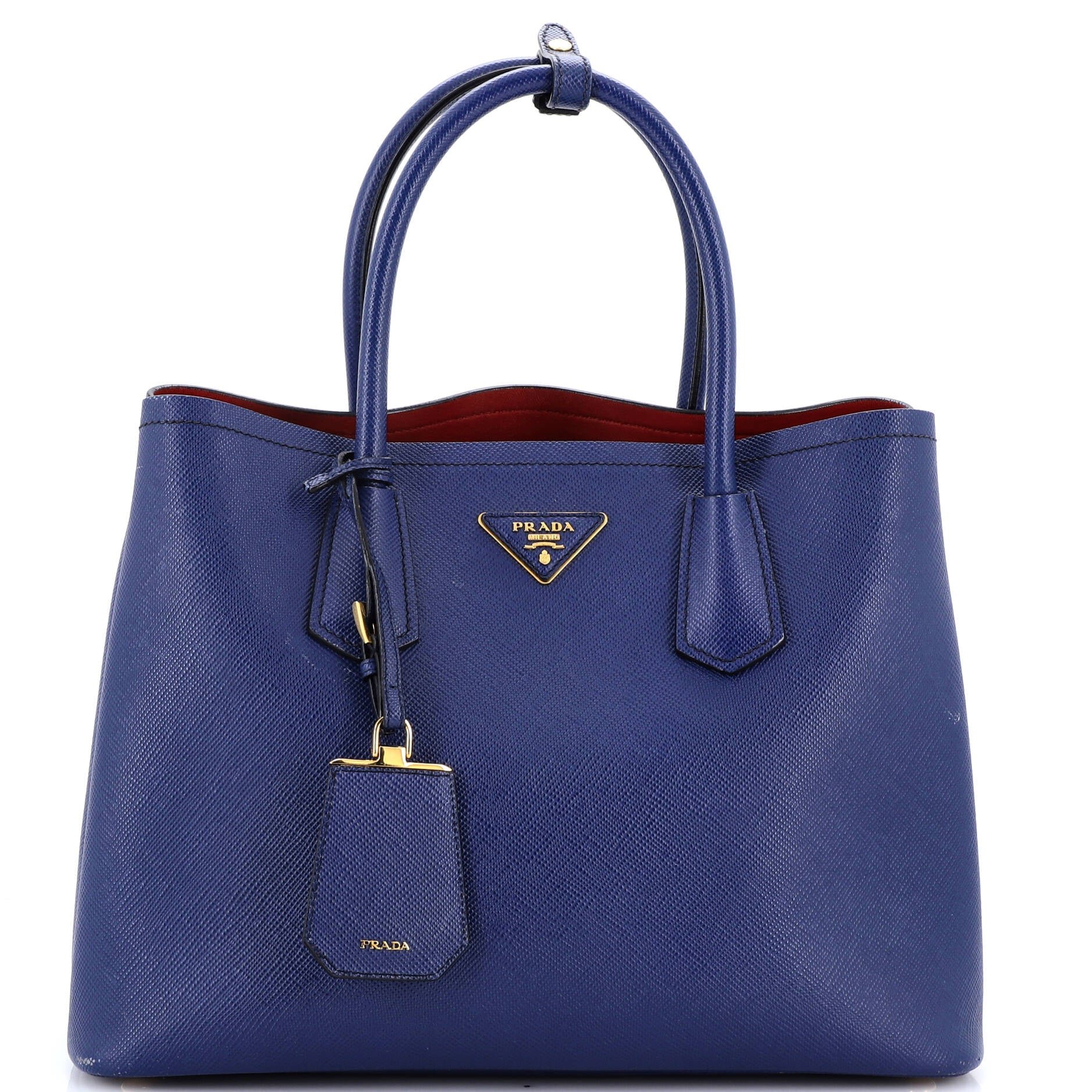 Cuir Double Tote Saffiano Leather Medium