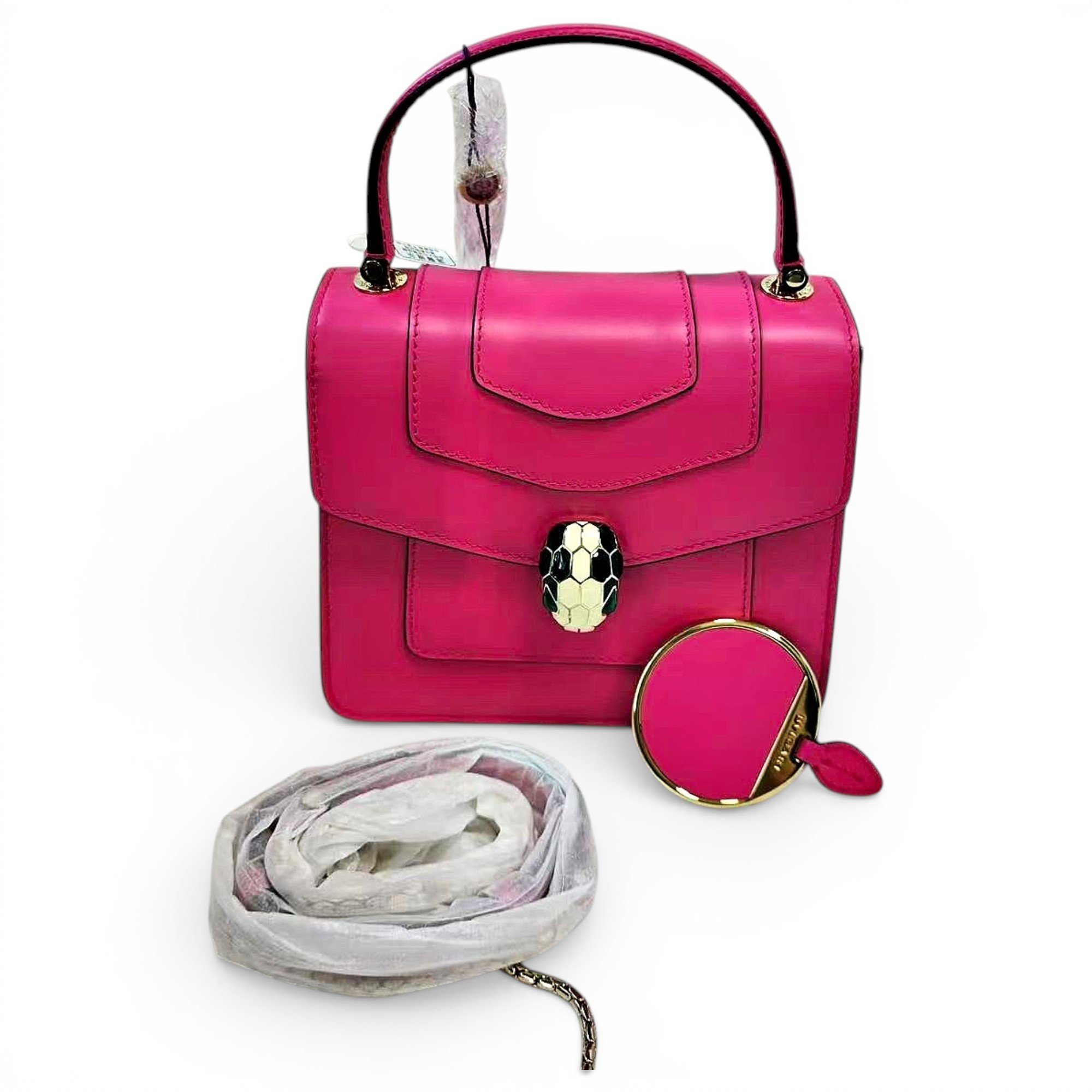 Serpenti leather handbag