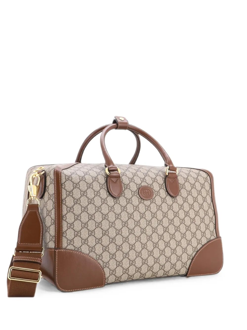 Interlocking G Patch Duffle Bag GG Coated Canvas Medium travel bag
