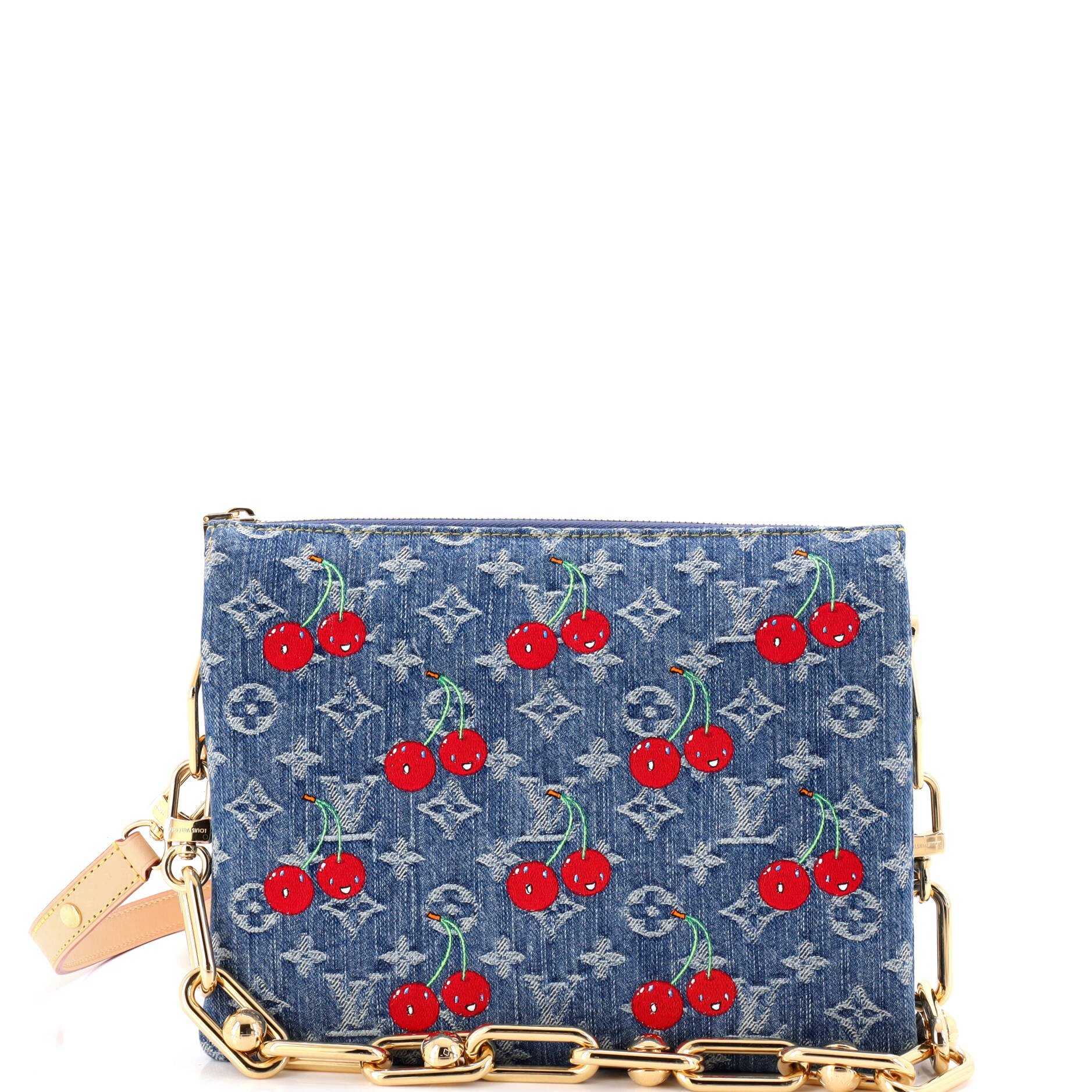 x Takashi Murakami Coussin Bag Limited Edition Monogram Cerises Denim PM
