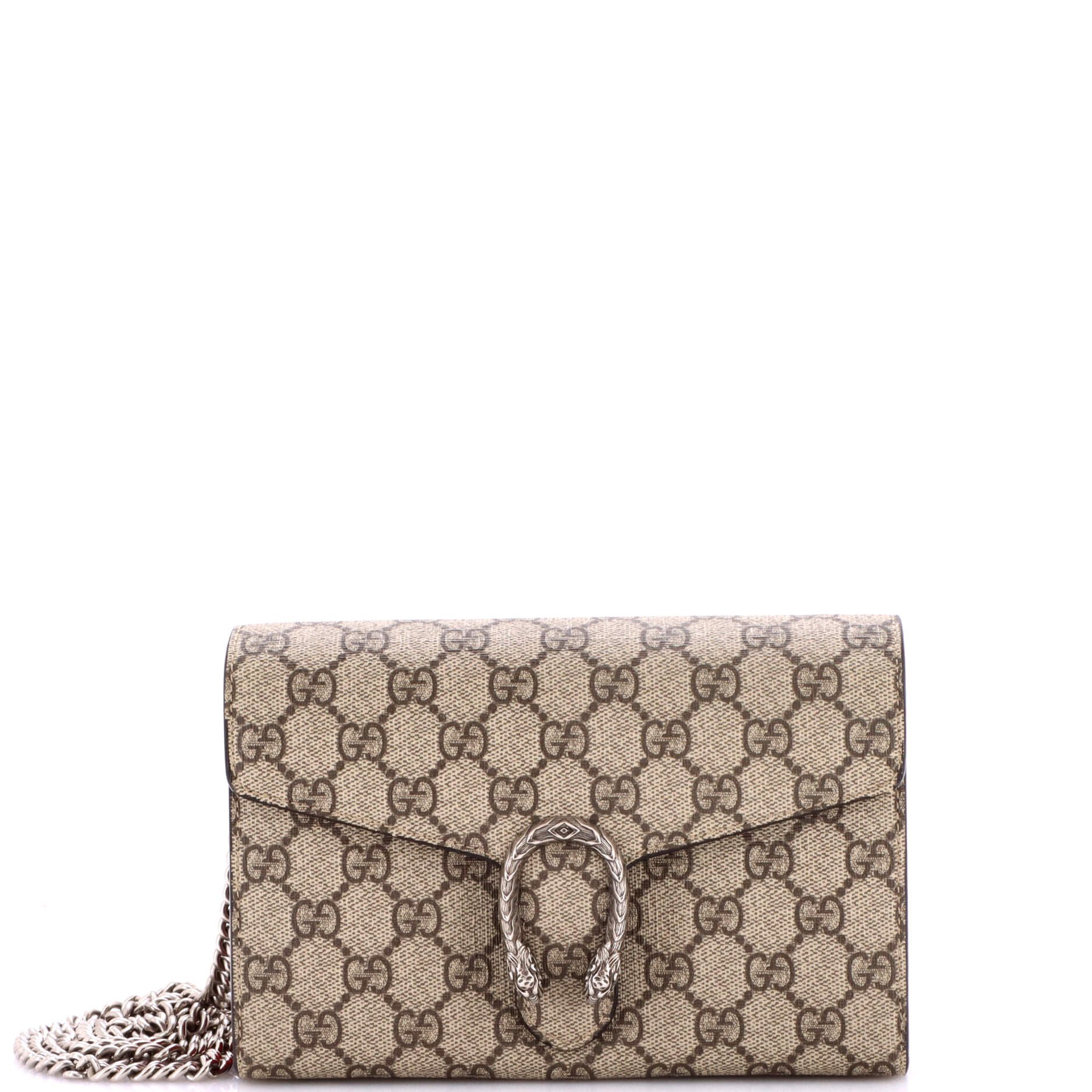 Dionysus Chain Wallet GG Coated Canvas Small