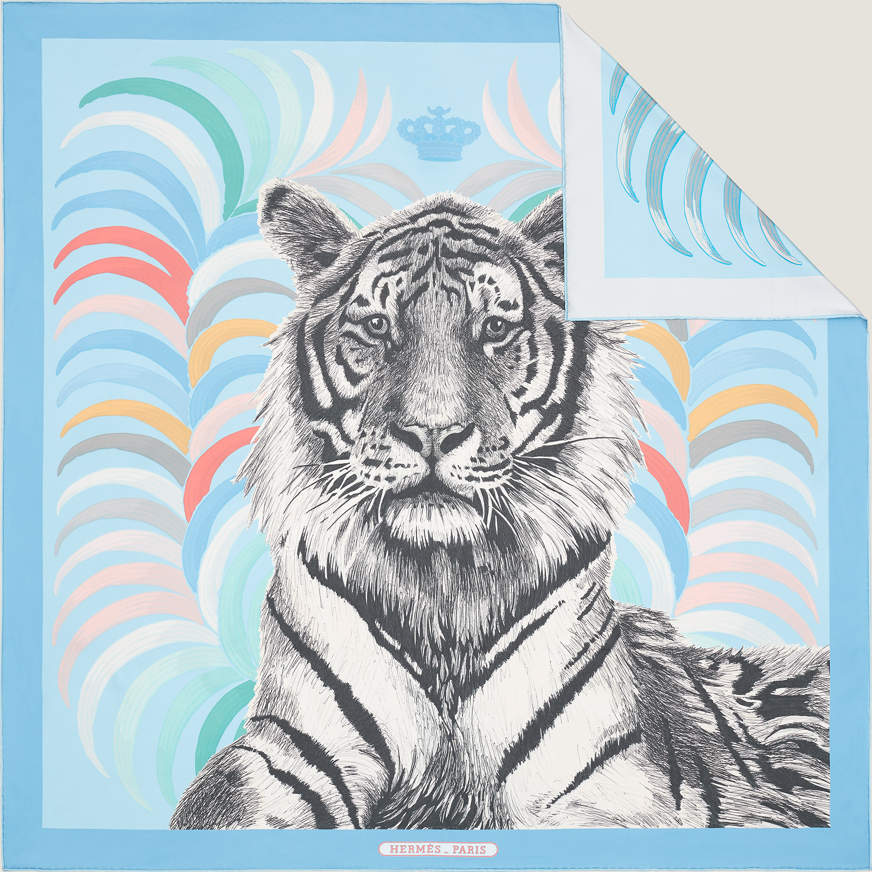 Tigre Royal 더블 페이스 스카프 90