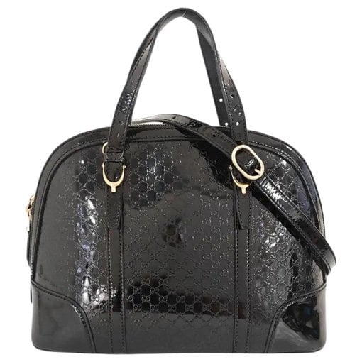 Patent leather handbag