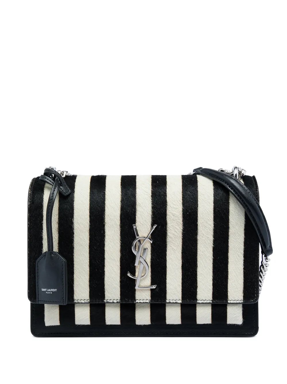 2019 Medium Striped Ponyhair and Calfskin Monogram Sunset crossbody bag