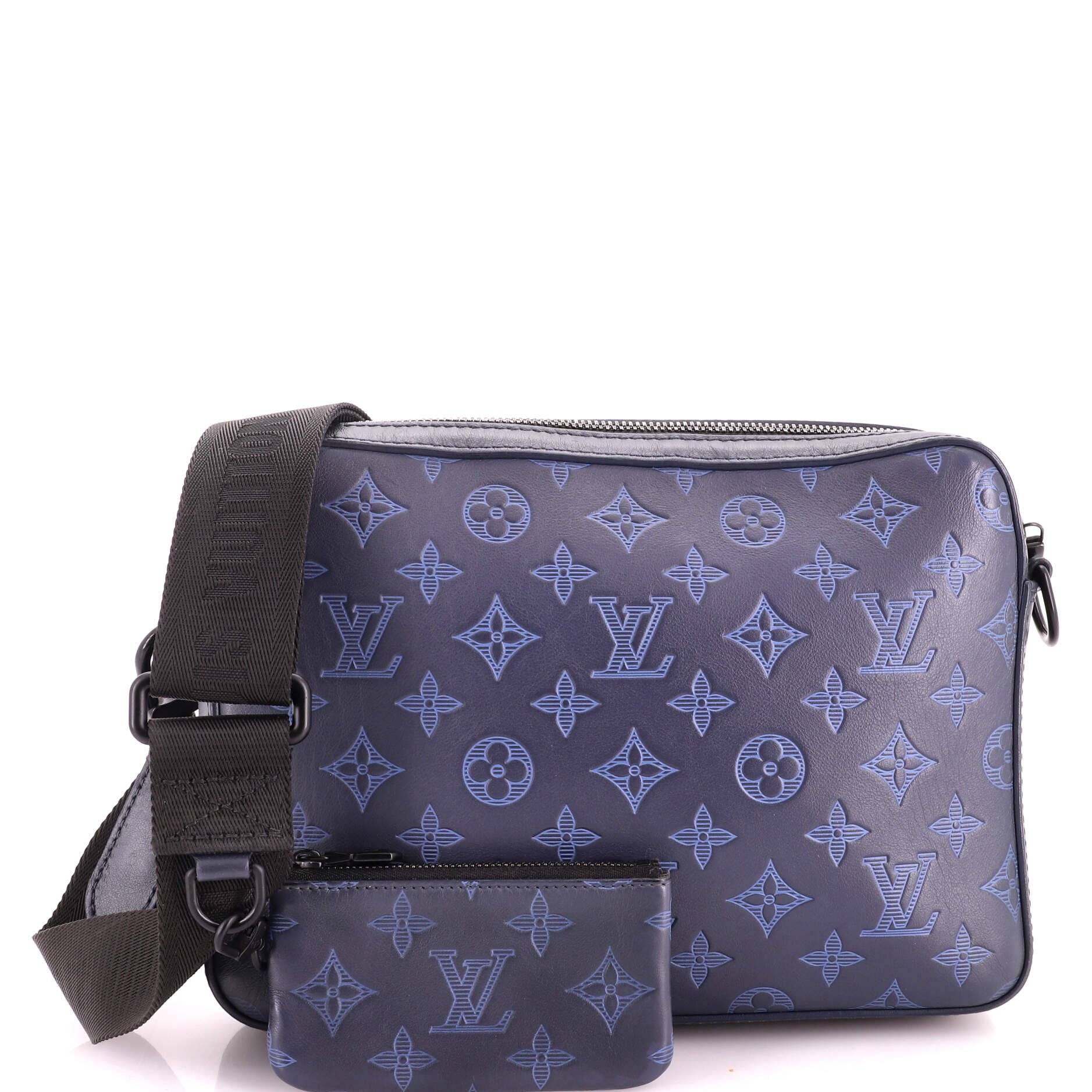 Duo Messenger Bag Monogram Shadow Leather