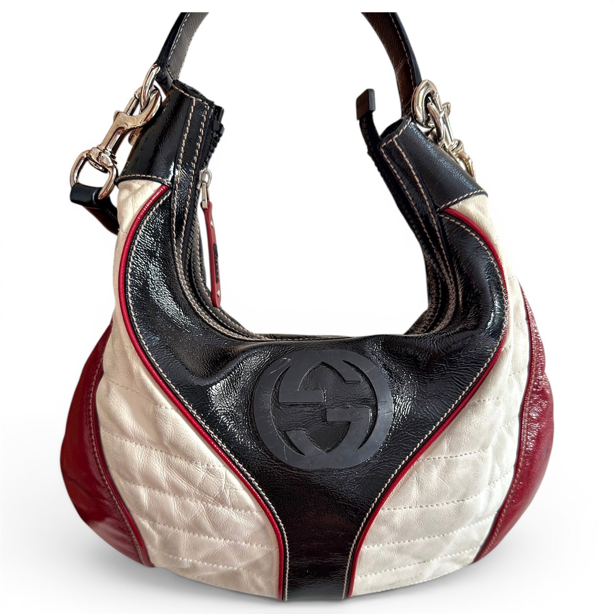 Patent leather handbag