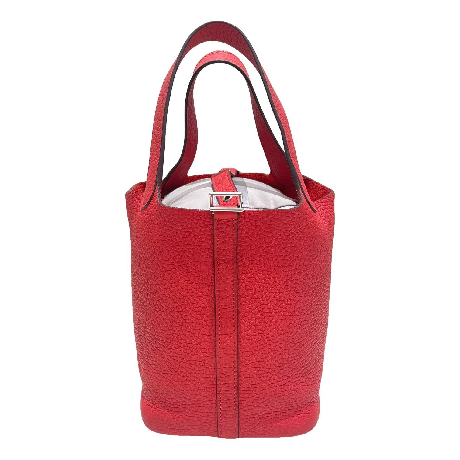 Picotin leather tote