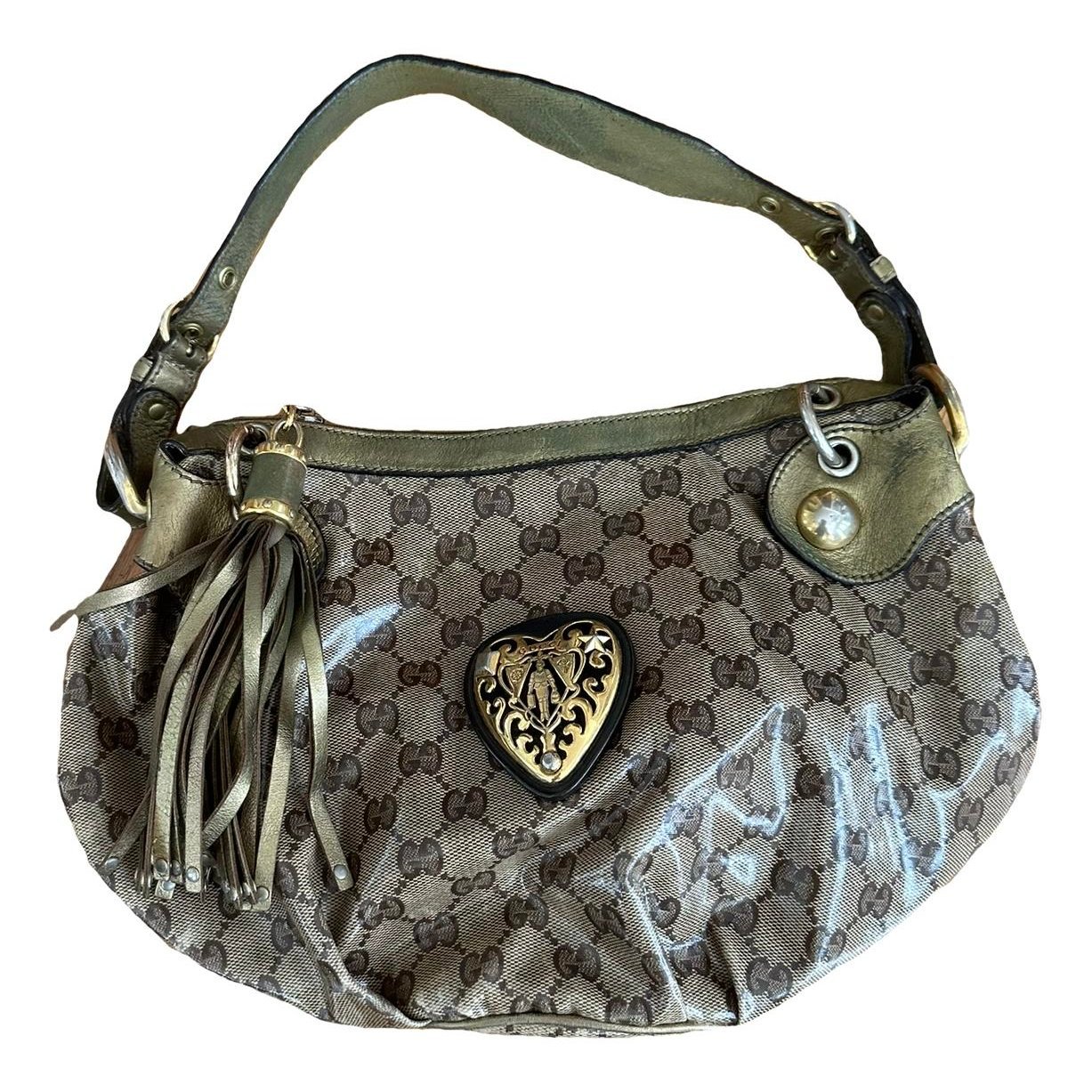 D-Ring patent leather handbag