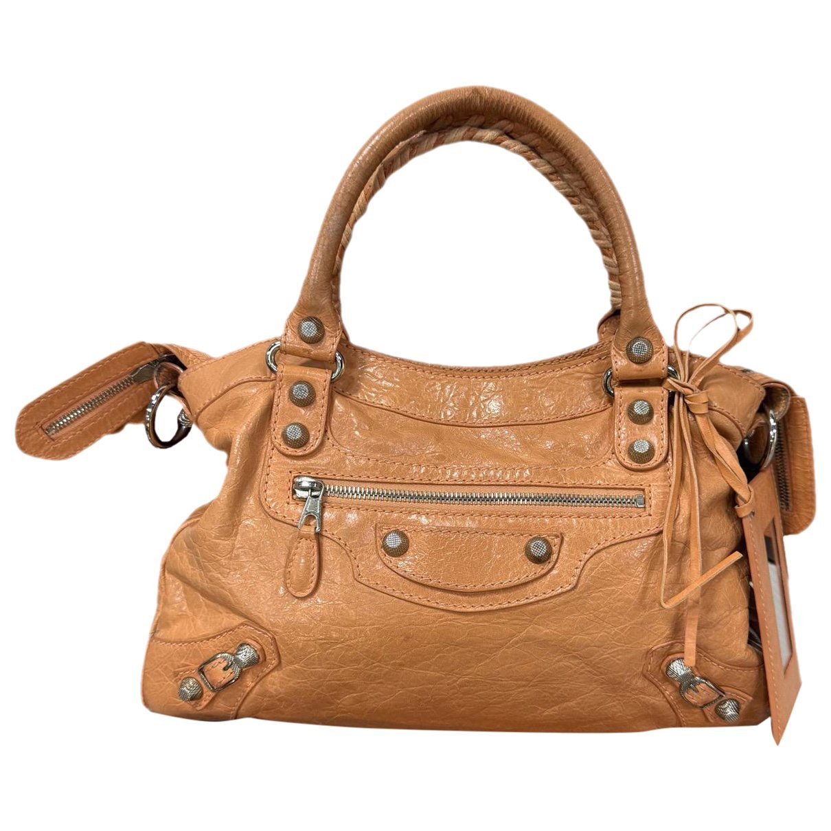 City leather handbag