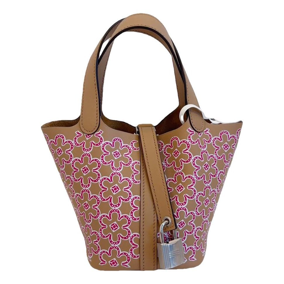 Picotin leather tote