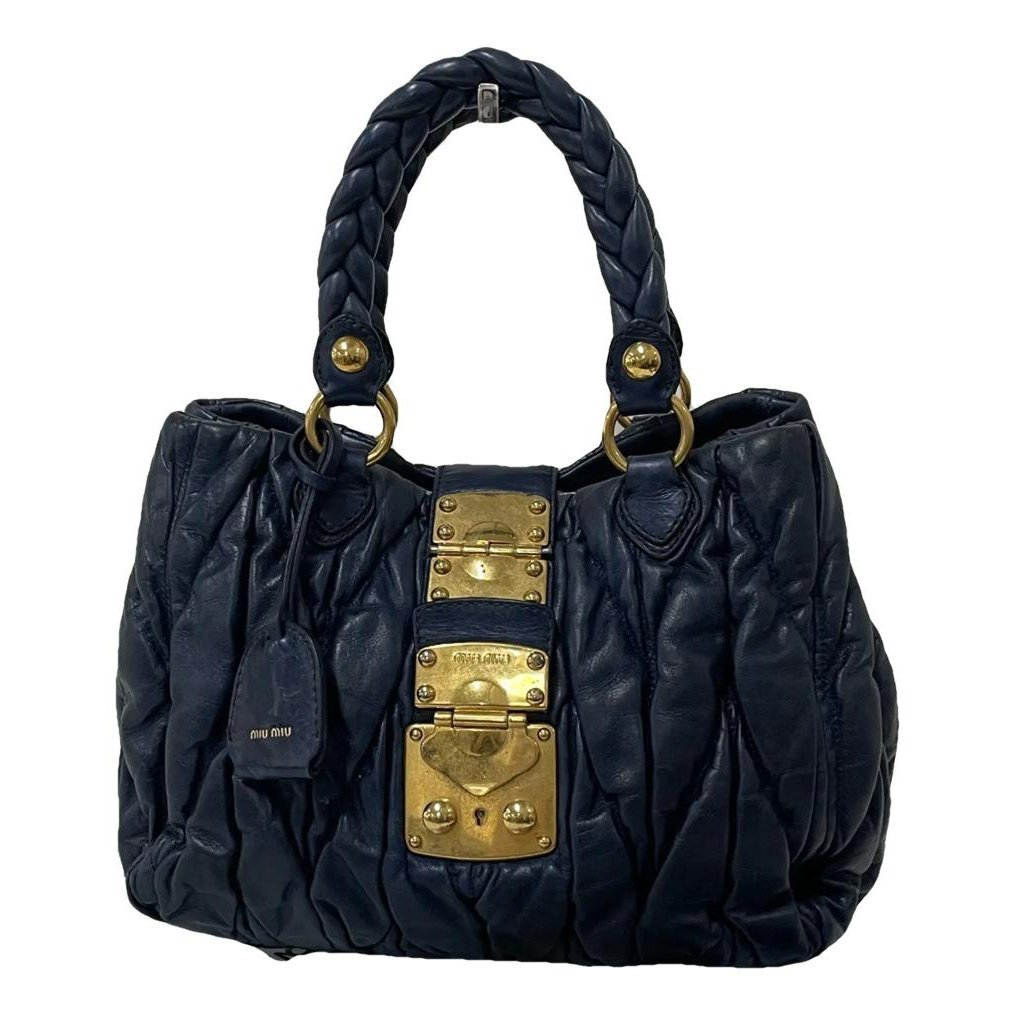 Coffer leather handbag
