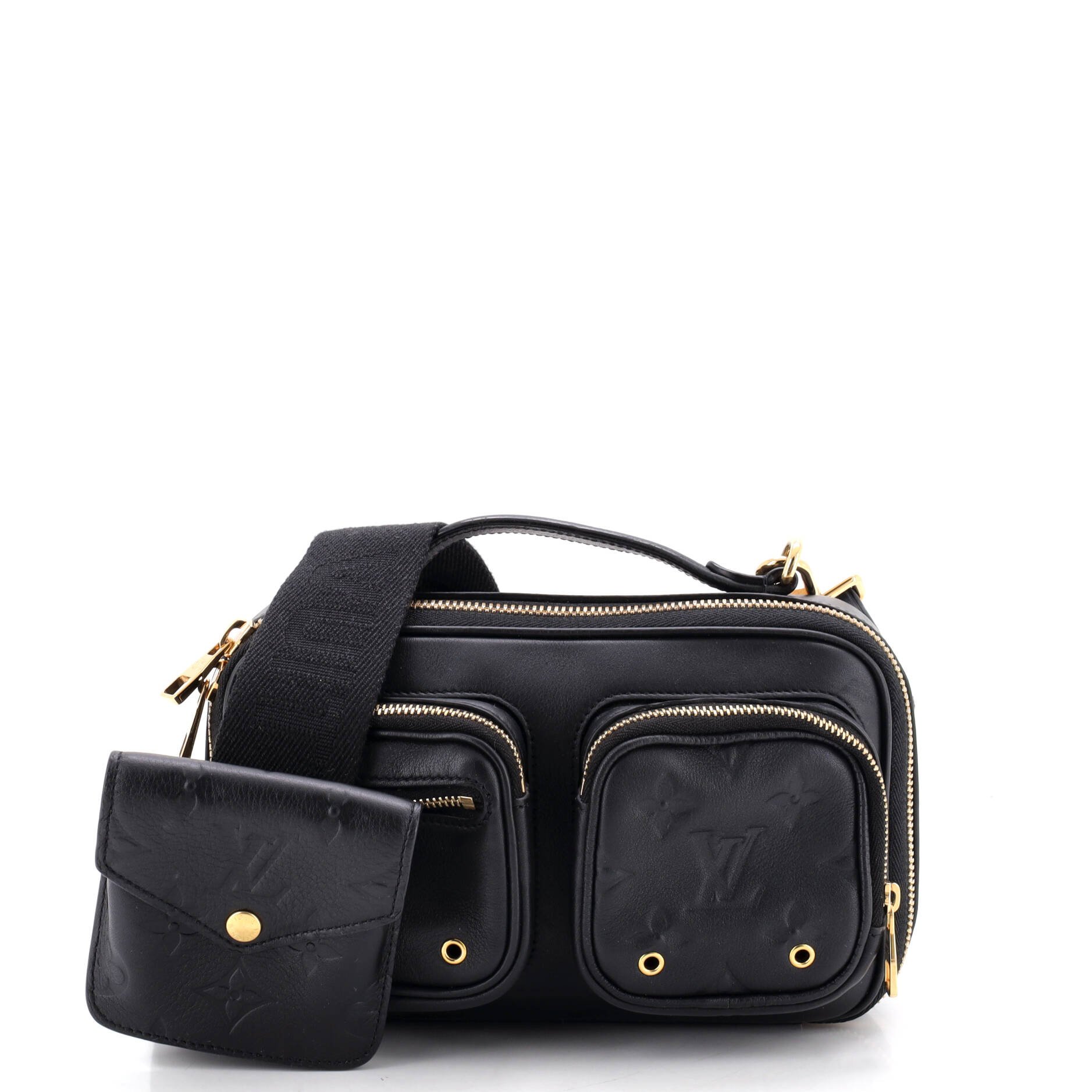 Utility Crossbody Bag Calfskin with Embossed Monogram Detail